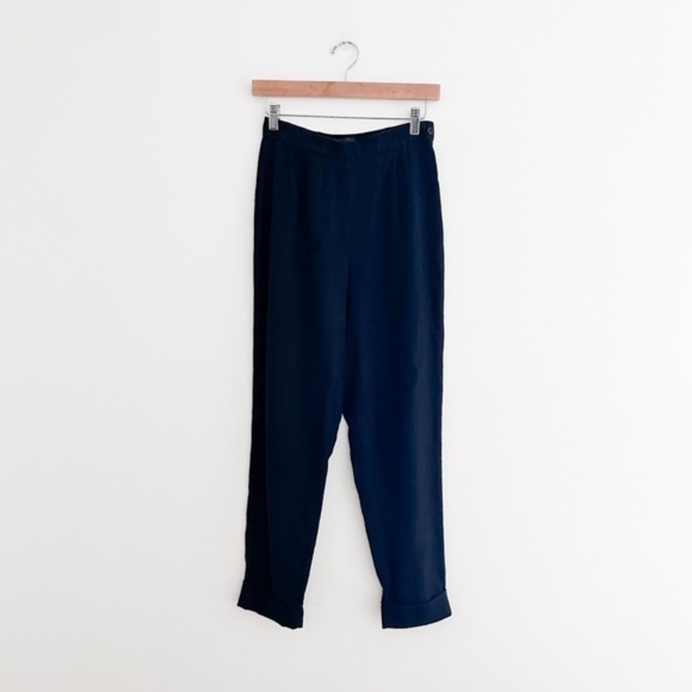 Vintage Banana Republic Cuffed Linen Trousers Made In Italy